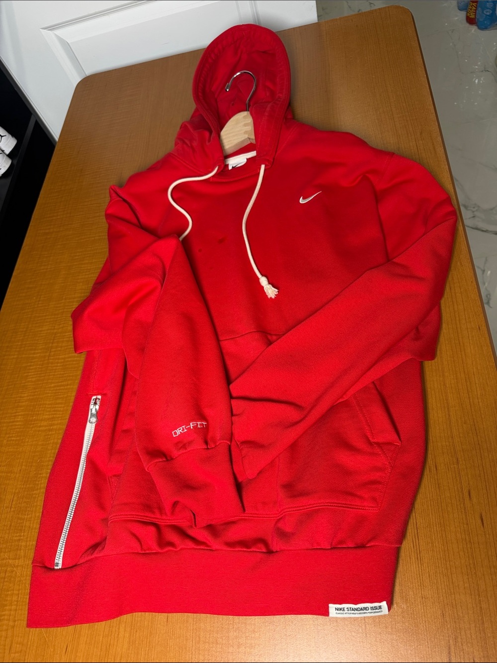 Nike Red Crewneck Dri-FIT Pullover Hoodie